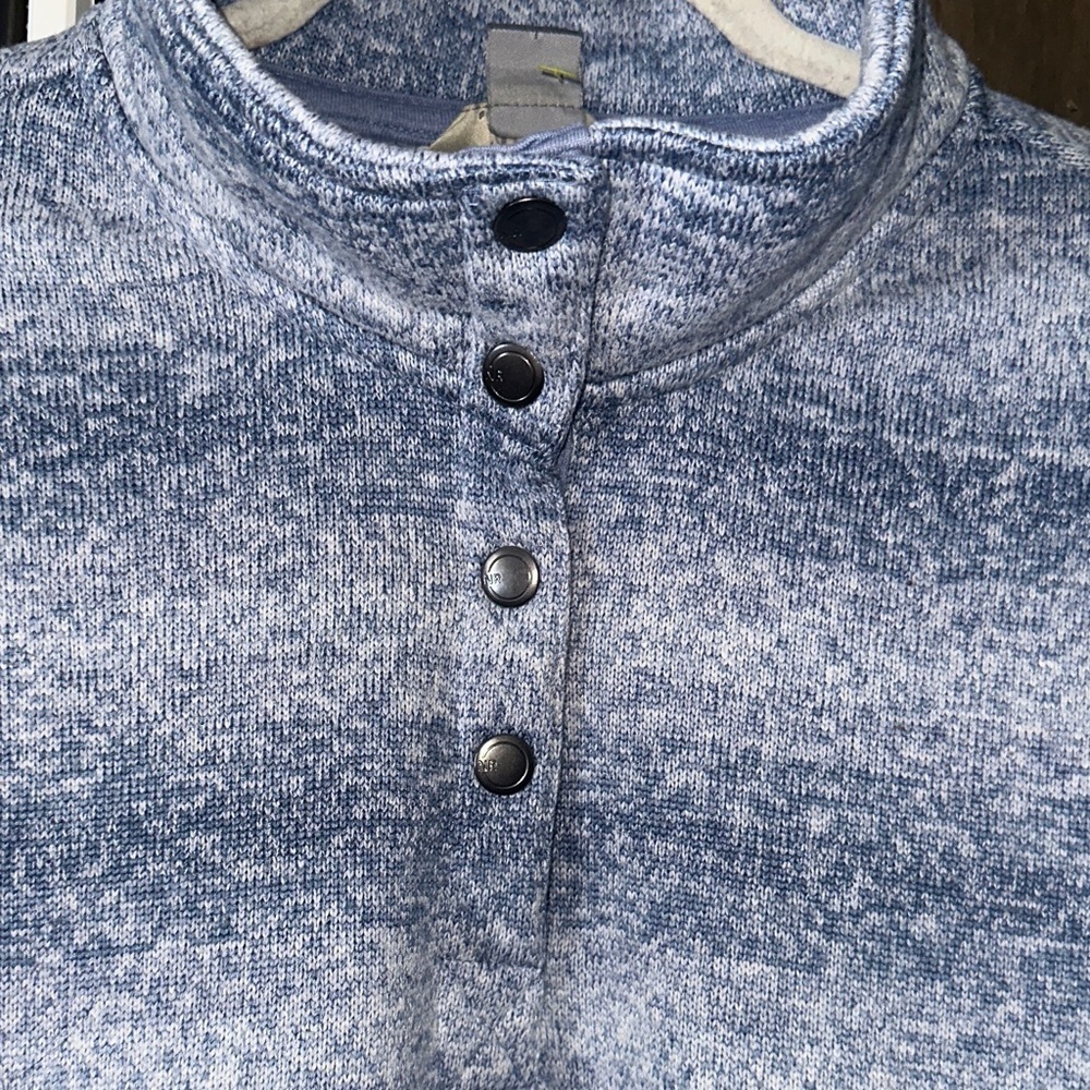 Natural Reflections Blue and Gray Striped Crewneck Sweater - Picture 4 of 8